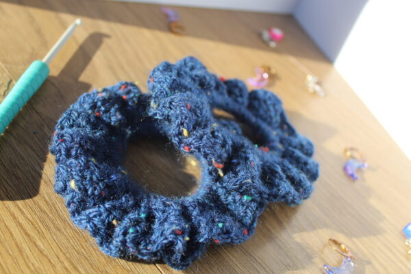 Navy Blue Scrunchie - Image 2